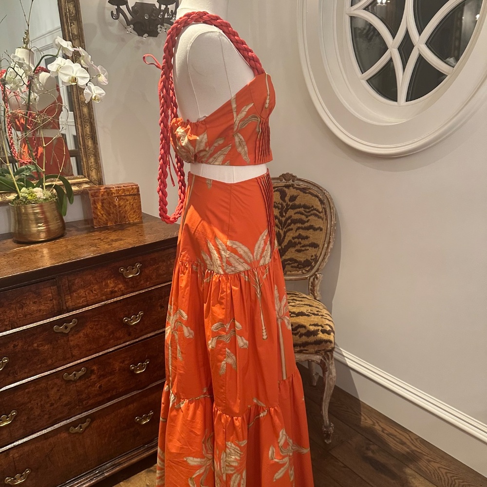 LASTCHANCE- 3/29 only Johanna Ortiz palmeras vision top/skirt set/size 0/2 *MINT - Picture 8 of 16